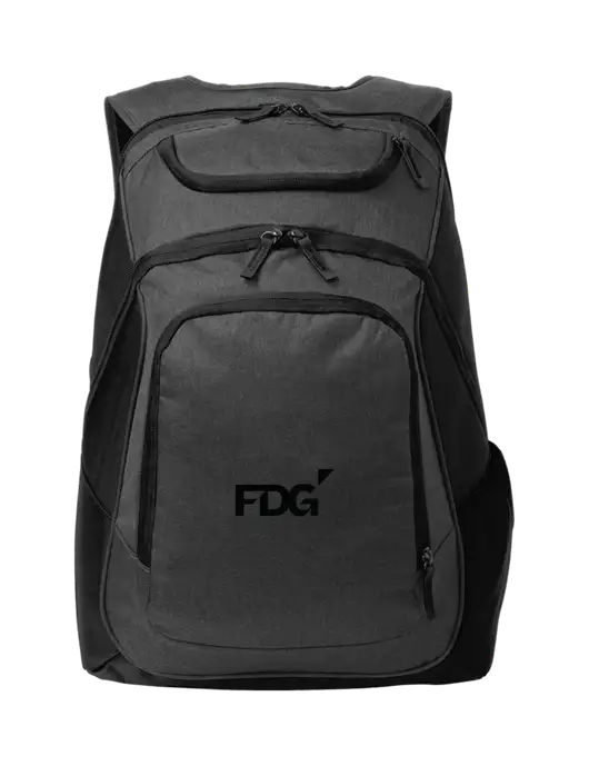 Executive Graphite Heather/Black Laptop Backpack w/FDG Logo