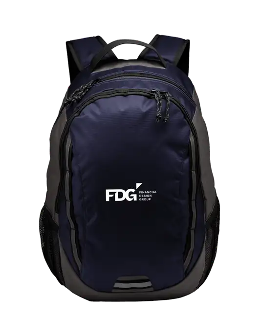Ridge Deep Navy/Dark Charcoal Laptop Backpack w/FDG Logo