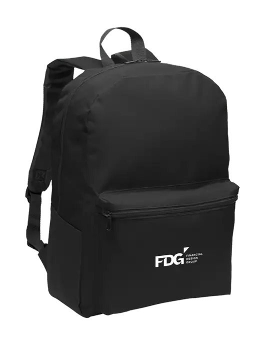 Casual Black Lightweight Laptop Backpack w/FDG Logo