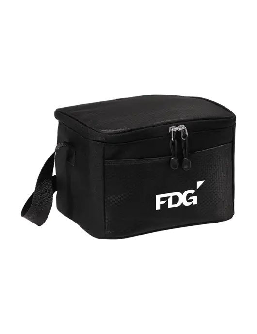 6 Can Black/Black Cube Cooler w/FDG Logo