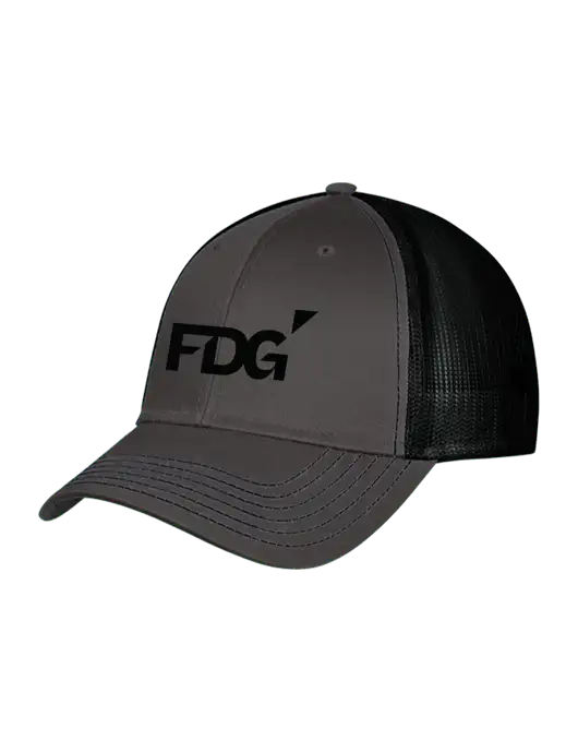 Charcoal & Black Mesh Trucker Cap Snap Back w/FDG Logo
