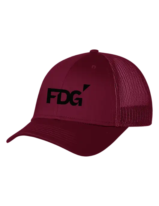 Maroon Mesh Trucker Cap Snap Back w/FDG Logo