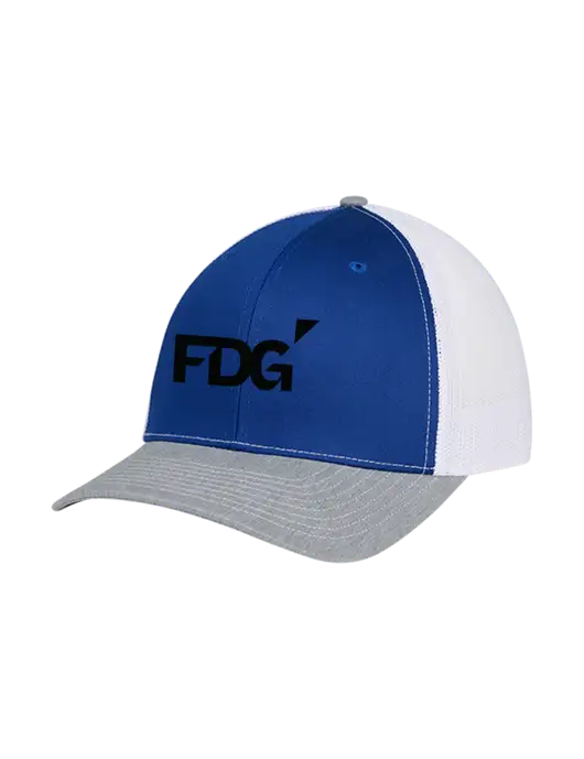 Richardson Adjustable Snapback Original 112 Trucker Cap Royal/HeatherGrey/White Mesh w/FDG Logo