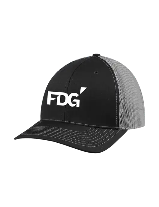 Richardson Adjustable Snapback Original 112 Trucker Cap Black w/Charcoal Mesh w/FDG Logo