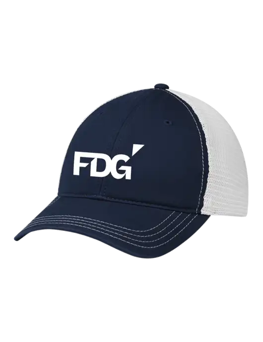 Richardson 111 Garment Washed Trucker Cap Navy w/White Mesh w/FDG Logo