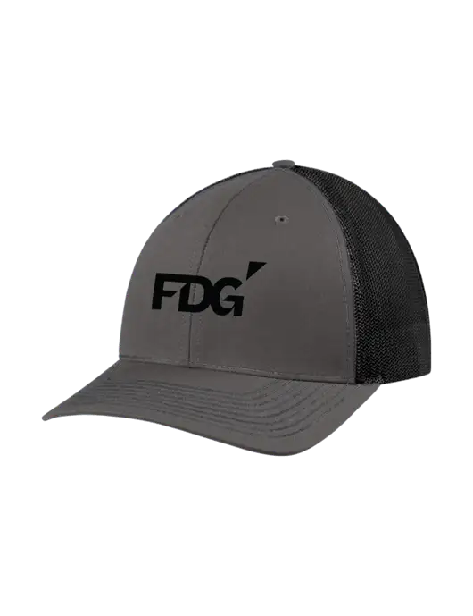 Richardson Adjustable Snapback Original 112 Trucker Cap Dark Grey w/Black Mesh w/FDG Logo