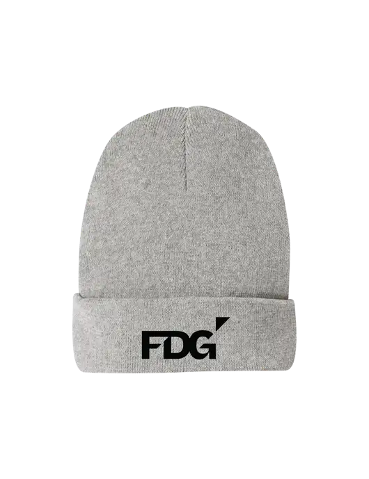 Recycled Light Heather Grey Beanie w/FDG Logo