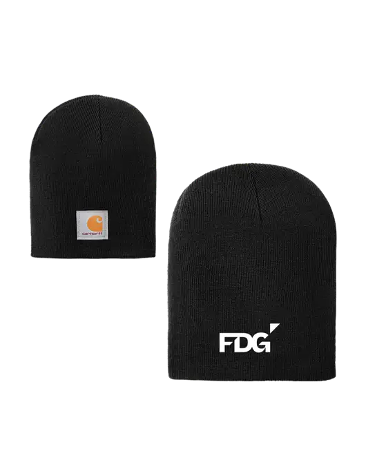 Carhartt Black Acrylic Knit Hat w/FDG Logo
