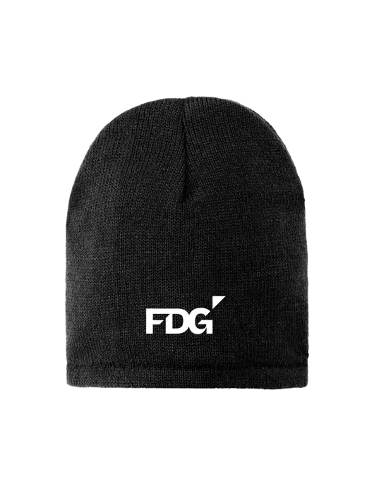 Black Fleece-Lined Beanie Cap w/FDG Logo