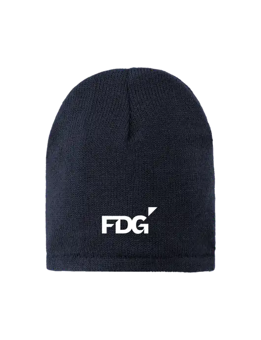 Dark Navy Fleece-Lined Beanie Cap w/FDG Logo