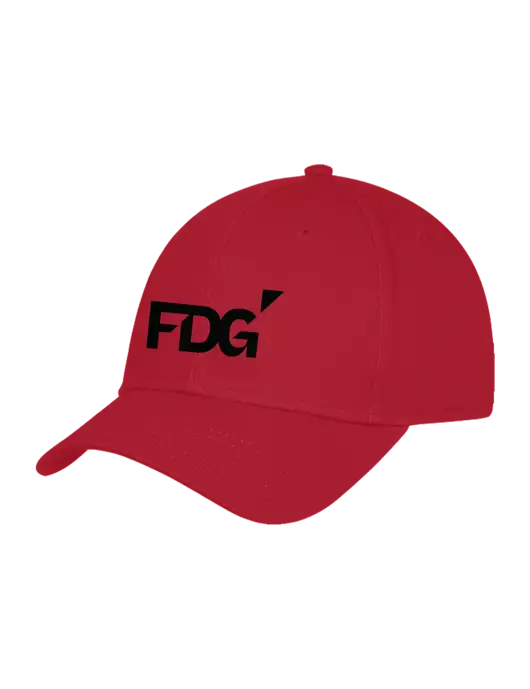 Red Structured Cap Hook & Loop w/FDG Logo