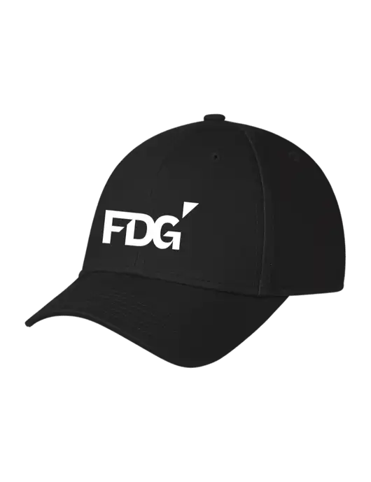 Black Structured Cap Hook & Loop w/FDG Logo