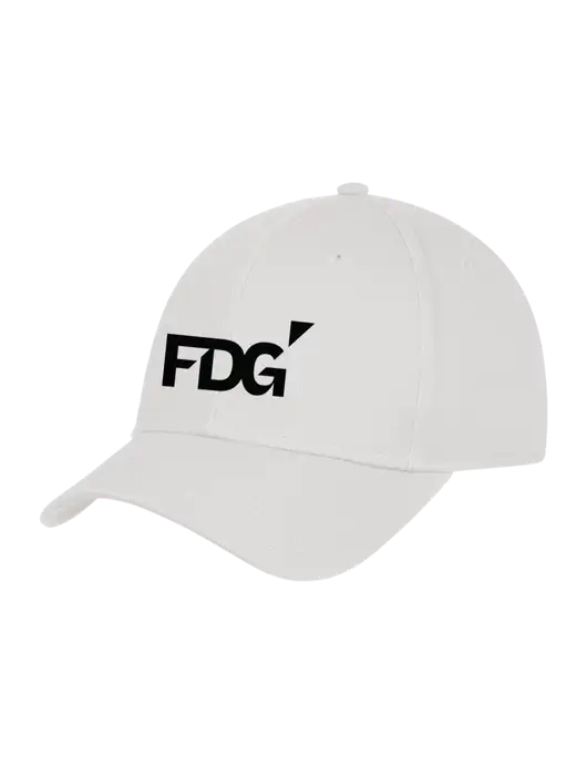White Structured Cap Hook & Loop w/FDG Logo