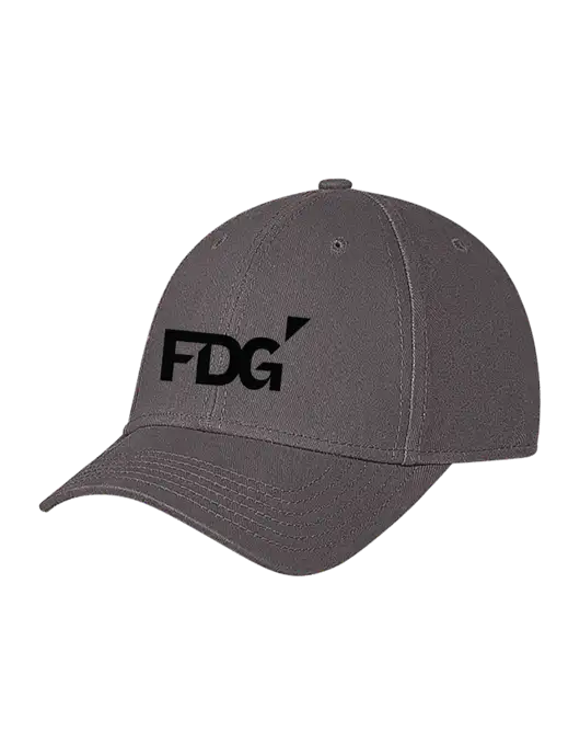 Medium Dark Grey Structured Soft Snap Closure Hook & Loop Cap w/FDG Logo