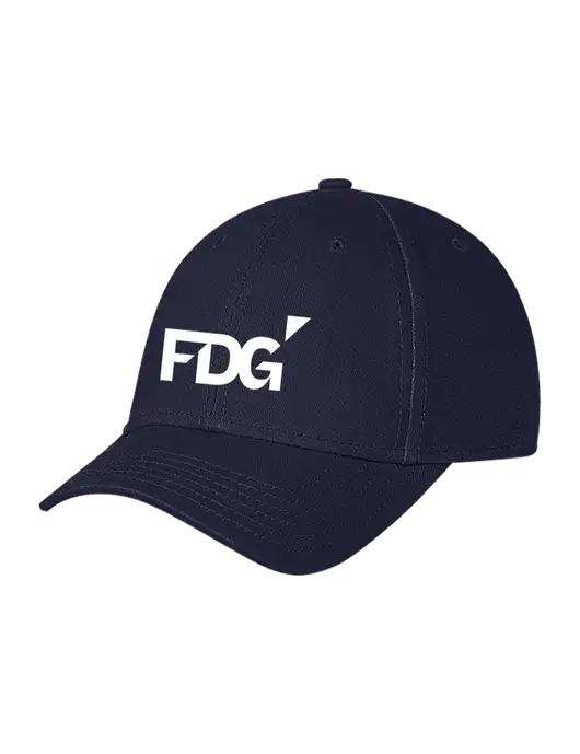 Navy Structured Soft Snap Closure Hook & Loop Cap w/FDG Logo