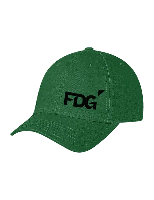 Kelly Green Structured Soft Snap Closure Hook & Loop Cap w/FDG Logo