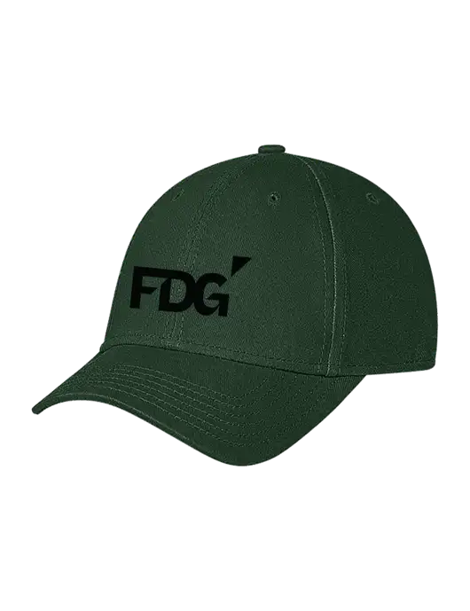 Dark Green Structured Soft Snap Closure Hook & Loop Cap w/FDG Logo