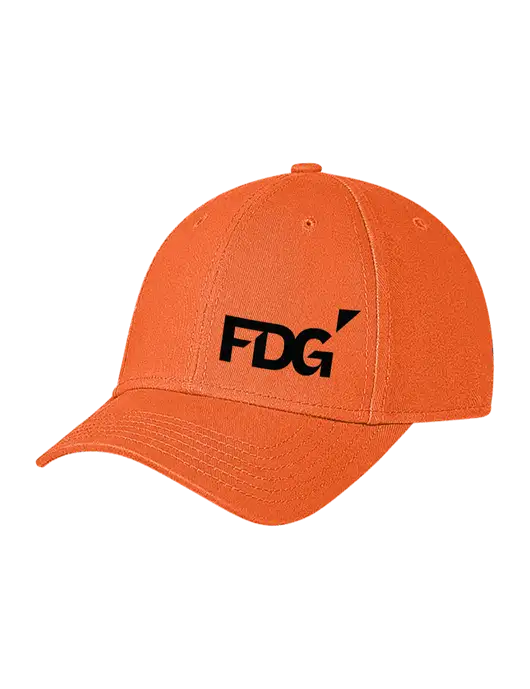 Orange Structured Soft Snap Closure Hook & Loop Cap w/FDG Logo