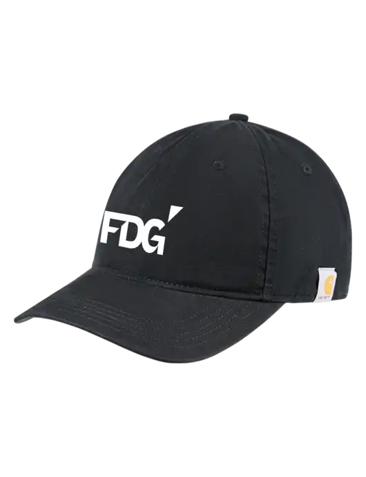Carhartt Black Cotton Canvas Cap w/FDG Logo