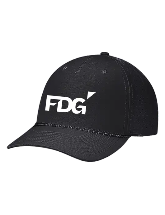 Richardson Laser Perf Performance Black/Black-Grey Rope Cap w/FDG Logo