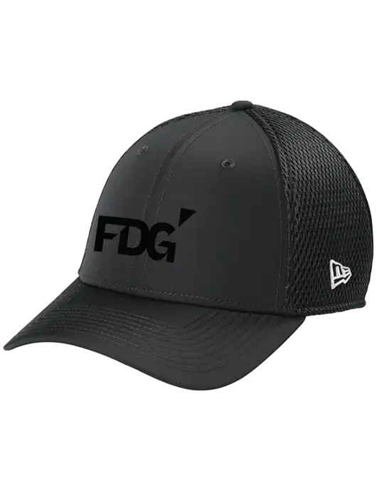 New Era 39THIRTY Performance Stretch Charcoal Grey Mesh Cap w/FDG Logo