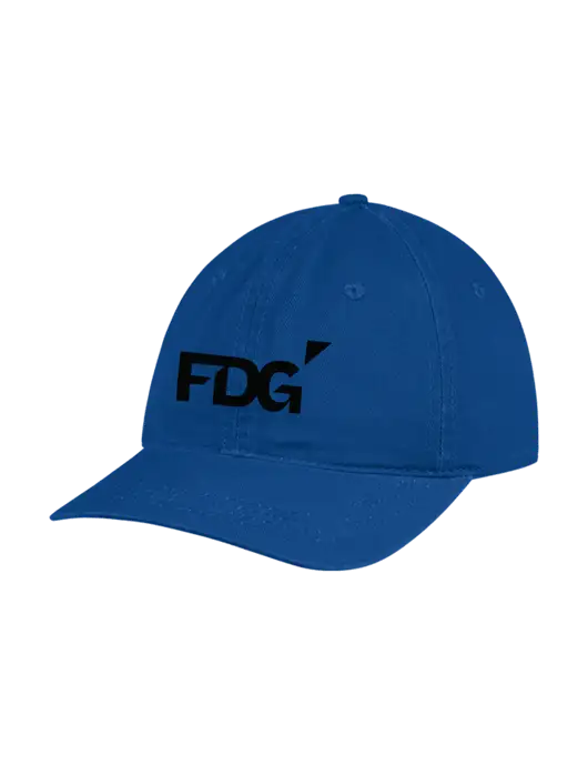 Garment Washed Unstructured Twill Royal Cap w/FDG Logo