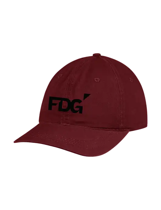 Garment Washed Unstructured Twill Maroon Cap w/FDG Logo