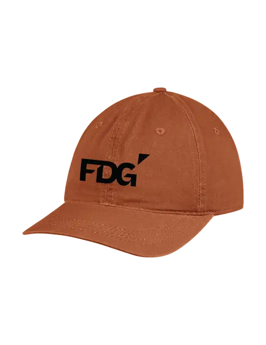 Garment Washed Unstructured Twill Burnt Orange Cap w/FDG Logo