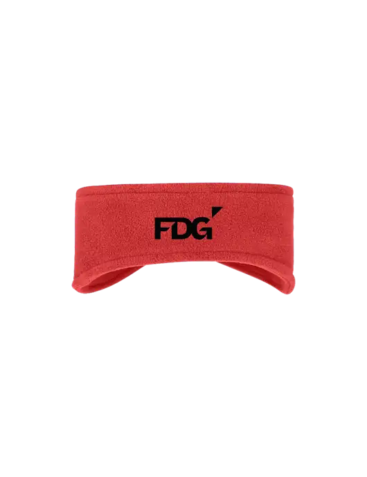 Red Stretch Fleece Headband w/FDG Logo