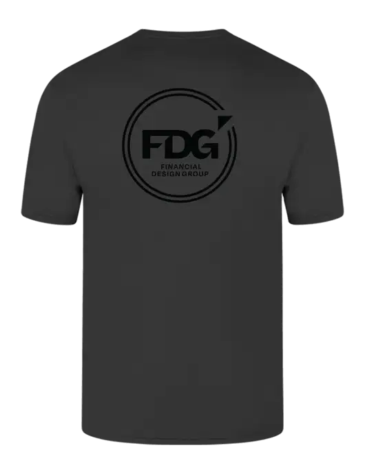 Core Blend Charcoal Grey Pocket T-Shirt w/FDG Circle Logo, FDG Logo