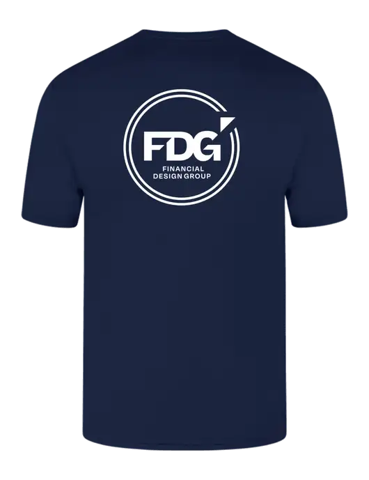Core Blend Navy Pocket T-Shirt w/FDG Circle Logo, FDG Circle Logo