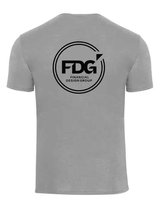 Medium Grey Heather Heavyweight 6.1 oz Pocket T-Shirt w/FDG Circle Logo, FDG Logo