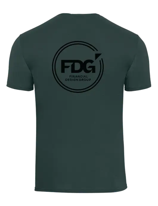 Dark Green Heavyweight 6.1 oz Pocket T-Shirt w/FDG Circle Logo, FDG Logo