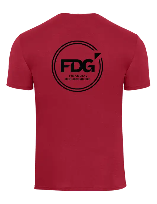Red Heavyweight 6.1 oz Pocket T-Shirt w/FDG Circle Logo, FDG Logo