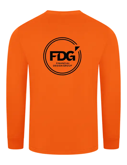 Carhartt Orange Workwear Pocket Long Sleeve T-Shirt w/FDG Circle Logo, FDG Logo