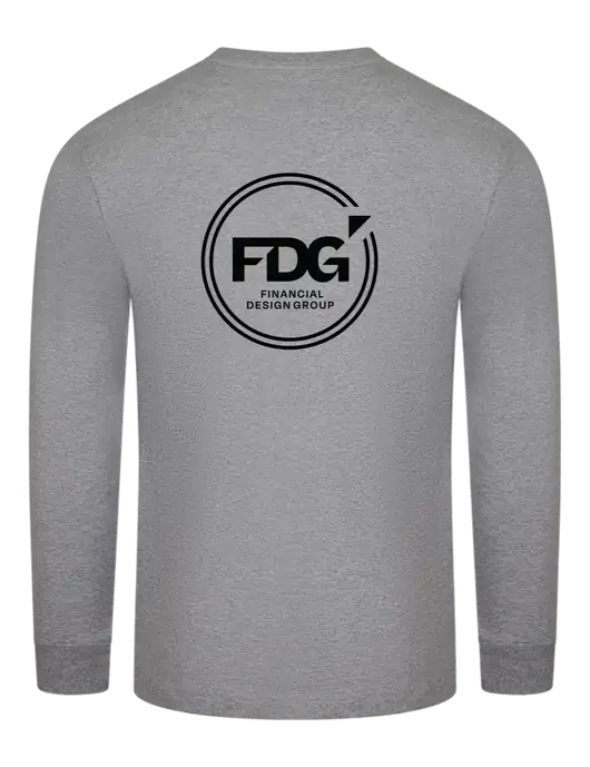 Carhartt Light Grey Heather Workwear Pocket Long Sleeve T-Shirt w/FDG Circle Logo, FDG Logo