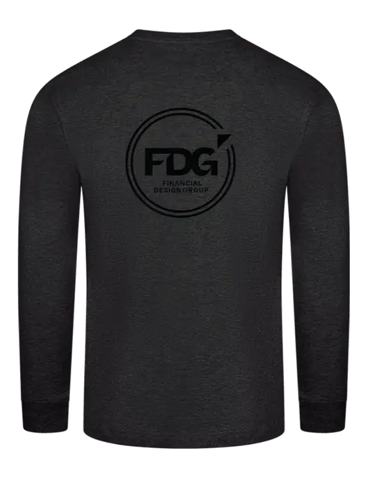 Carhartt Dark Grey Heather Workwear Pocket Long Sleeve T-Shirt w/FDG Circle Logo, FDG Logo