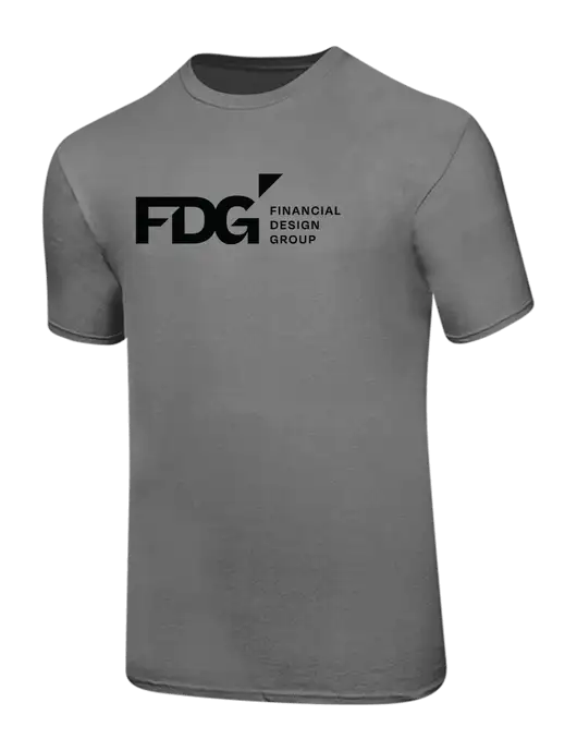 Ring Spun Medium Grey 4.5 oz T-Shirt w/FDG Logo