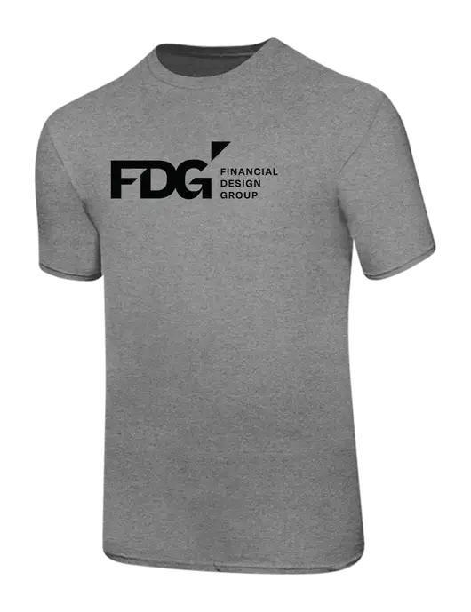 Ring Spun Light Heather Grey 4.5 oz T-Shirt w/FDG Logo