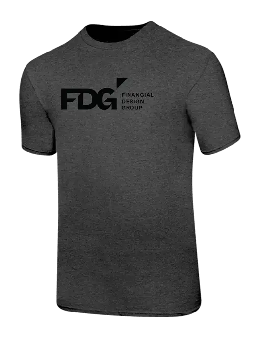 Ring Spun Dark Heather Grey 4.5 oz T-Shirt w/FDG Logo