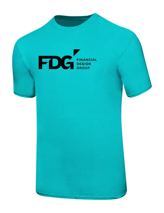 Ring Spun Light Teal 4.5 oz T-Shirt w/FDG Logo