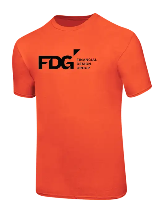 Ring Spun Orange 4.5 oz T-Shirt w/FDG Logo