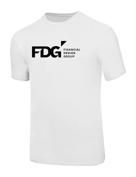 Ring Spun White 4.5 oz T-Shirt w/FDG Logo