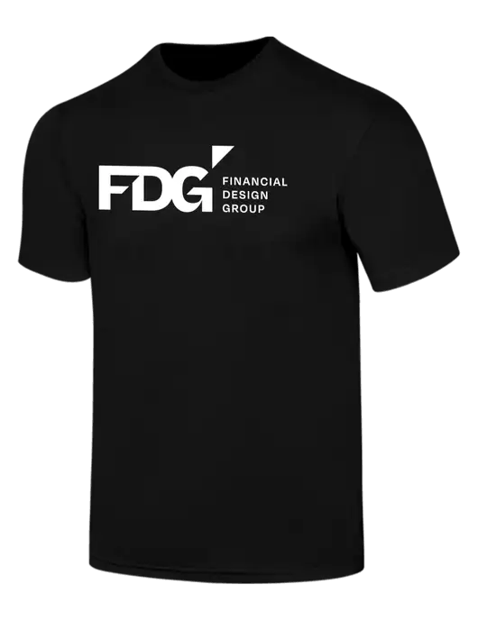 Simply Soft Black 4.5oz  Poly/Combed Ring Spun Cotton T-Shirt w/FDG Logo