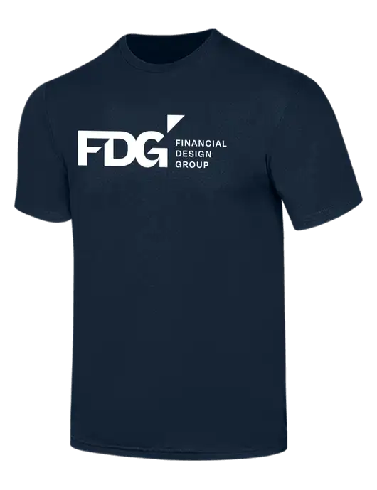 Simply Soft Navy 4.5oz  Poly/Combed Ring Spun Cotton T-Shirt w/FDG Logo