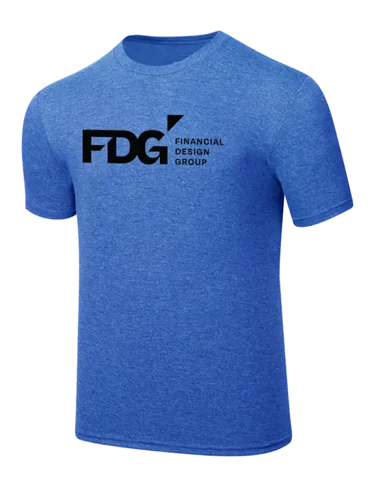 Simply Soft Royal Frost 4.5oz  Poly/Combed Ring Spun Cotton T-Shirt w/FDG Logo