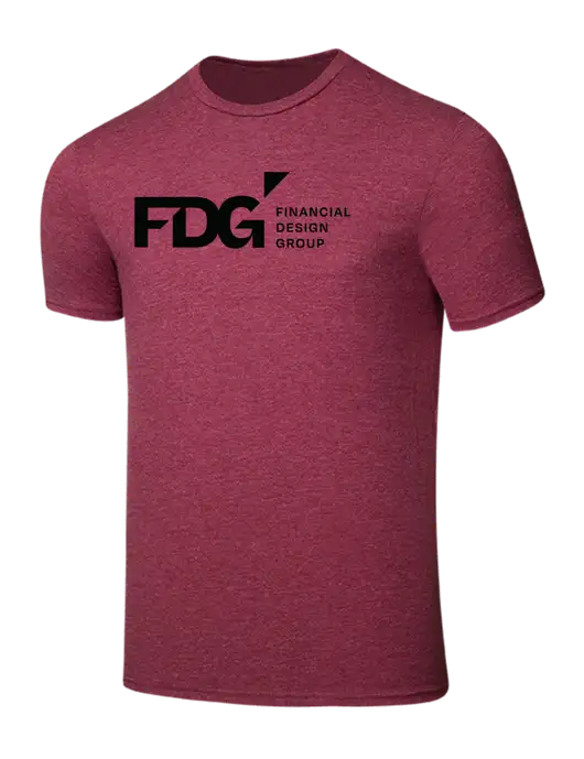 Seriously Soft Heathered Cardinal T-Shirt w/FDG Logo