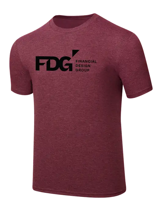 Simply Soft Maroon Frost 4.5oz  Poly/Combed Ring Spun Cotton T-Shirt w/FDG Logo