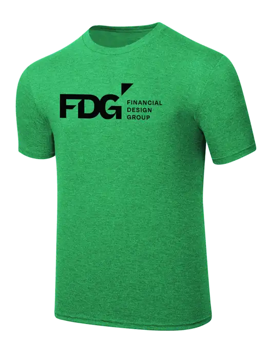 Simply Soft Kelly Green Frost 4.5oz  Poly/Combed Ring Spun Cotton T-Shirt w/FDG Logo