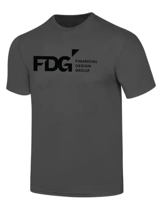 Simply Soft Charcoal 4.5oz  Poly/Combed Ring Spun Cotton T-Shirt w/FDG Logo